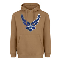 Toasted Coconut US Air Force USAF Heavyweight Hoodie - SnappyArt
