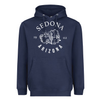 Navy womens sedona arizona t shirt sedona az vintage arizona vacation v nec Heavyweight Hoodie - SnappyArt