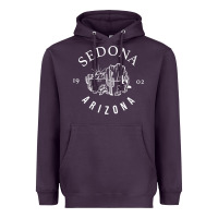 Plum womens sedona arizona t shirt sedona az vintage arizona vacation v nec Heavyweight Hoodie - SnappyArt