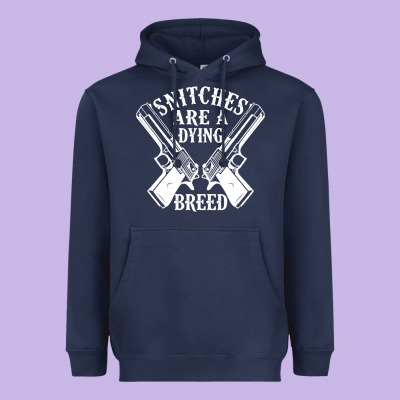 Snitches Are A Dying Breed Motorcycle Biker Gun Heavyweight Hoodie Designed By Snappyart