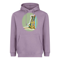 Lavender German Shepherd isolated on whot. Heavyweight Hoodie - SnappyArt