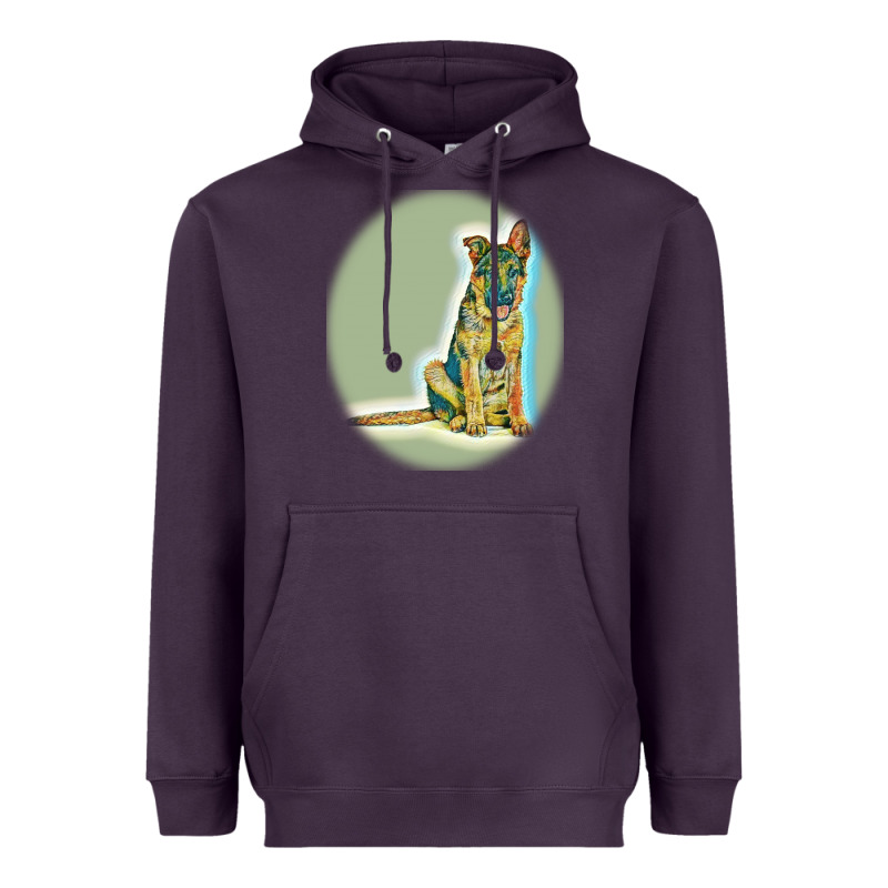 German Shepherd Isolated On Whot. Heavyweight Hoodie by SnappyArt | Teevron