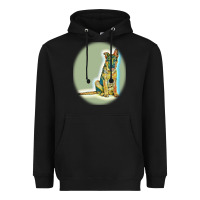 Black German Shepherd isolated on whot. Heavyweight Hoodie - SnappyArt
