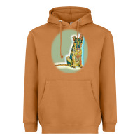 Meerkat German Shepherd isolated on whot. Heavyweight Hoodie - SnappyArt