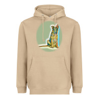 Mushroom German Shepherd isolated on whot. Heavyweight Hoodie - SnappyArt