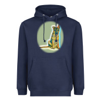 Navy German Shepherd isolated on whot. Heavyweight Hoodie - SnappyArt