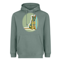 Sage German Shepherd isolated on whot. Heavyweight Hoodie - SnappyArt