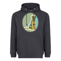 Smoke German Shepherd isolated on whot. Heavyweight Hoodie - SnappyArt