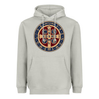 Moon Dust Saint Benedict Medal 1 Heavyweight Hoodie - SnappyArt