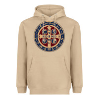 Mushroom Saint Benedict Medal 1 Heavyweight Hoodie - SnappyArt