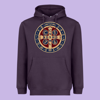 Saint Benedict Medal 1 Heavyweight Hoodie Designed By Snappyart