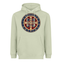 Matcha Saint Benedict Medal 1 Heavyweight Hoodie - SnappyArt