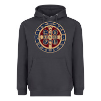 Smoke Saint Benedict Medal 1 Heavyweight Hoodie - SnappyArt