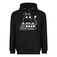 Black The KIFFNESS X ALUGALUG white cat Classic Heavyweight Hoodie - SnappyArt