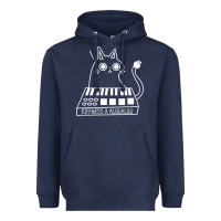 Navy The KIFFNESS X ALUGALUG white cat Classic Heavyweight Hoodie - SnappyArt