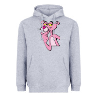 Heather Grey pink panther Heavyweight Hoodie - SnappyArt