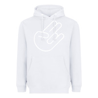 White shocker hand Heavyweight Hoodie - SnappyArt