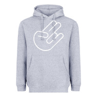 Heather Grey shocker hand Heavyweight Hoodie - SnappyArt