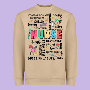 Nurse Word Heavyweight Sweatshirt Designed By Jahusdesignshop