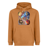 Meerkat Fluffy Kitten Shoot Laser Rainbow Space Galaxy, Cat Gifts Heavyweight Hoodie - SnappyArt
