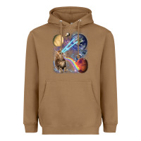Toasted Coconut Fluffy Kitten Shoot Laser Rainbow Space Galaxy, Cat Gifts Heavyweight Hoodie - SnappyArt