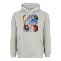 Moon Dust Fluffy Kitten Shoot Laser Rainbow Space Galaxy, Cat Gifts Heavyweight Hoodie - SnappyArt