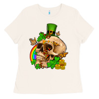 Bone St. Patrick's boho skull Ladies Tee - OliviaCreatesArt