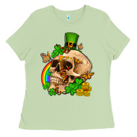 St. Patrick's Boho Skull Ladies Tee | Teevron
