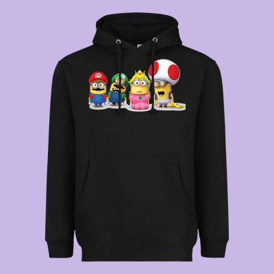 Super Minion Bros Heavyweight Hoodie Designed By Floraart