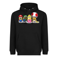 Black Super Minion Bros Heavyweight Hoodie - FloraArt