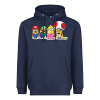 Navy Super Minion Bros Heavyweight Hoodie - FloraArt