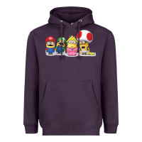 Plum Super Minion Bros Heavyweight Hoodie - FloraArt