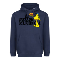 Navy mellow mushroom restaurant Heavyweight Hoodie - FloraArt