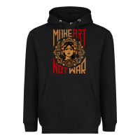 Black make art not war symbol Heavyweight Hoodie - FloraArt