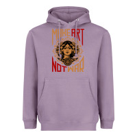 Lavender make art not war symbol Heavyweight Hoodie - FloraArt