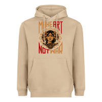 Mushroom make art not war symbol Heavyweight Hoodie - FloraArt