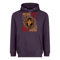 Plum make art not war symbol Heavyweight Hoodie - FloraArt
