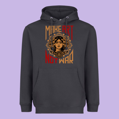 Make Art Not War Symbol Heavyweight Hoodie Designed By Floraart
