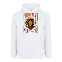 White make art not war symbol Heavyweight Hoodie - FloraArt