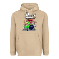 Mushroom ANIMAL DRUMMER PEARL DRUMS Heavyweight Hoodie - FloraArt