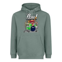 Sage ANIMAL DRUMMER PEARL DRUMS Heavyweight Hoodie - FloraArt