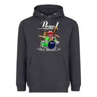 Smoke ANIMAL DRUMMER PEARL DRUMS Heavyweight Hoodie - FloraArt