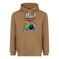 Toasted Coconut ANIMAL DRUMMER PEARL DRUMS Heavyweight Hoodie - FloraArt