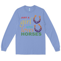 Colony Blue Just a Girl Who Loves Horses Long Sleeve Tee - Bettercallsaul