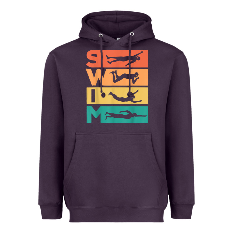 Retro Vintage Swimming Gift For Swimmers T Shirt Heavyweight Hoodie by FloraArt | Teevron