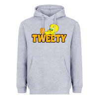 Heather Grey tweety Heavyweight Hoodie - FloraArt