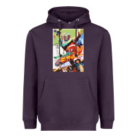 Plum KIKAIDA POSTER Heavyweight Hoodie - FloraArt