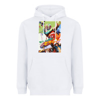 White KIKAIDA POSTER Heavyweight Hoodie - FloraArt