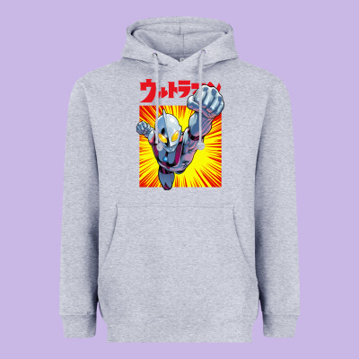 Ultraman Exclusive Yellow Heavyweight Hoodie Designed By Floraart