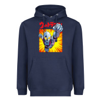 Navy ultraman exclusive yellow Heavyweight Hoodie - FloraArt